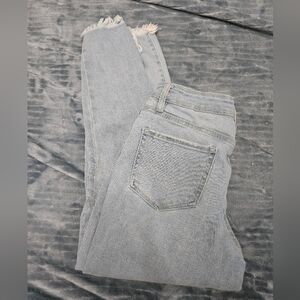 Royalty For Me Light Cropped Raw Hem Jeans!